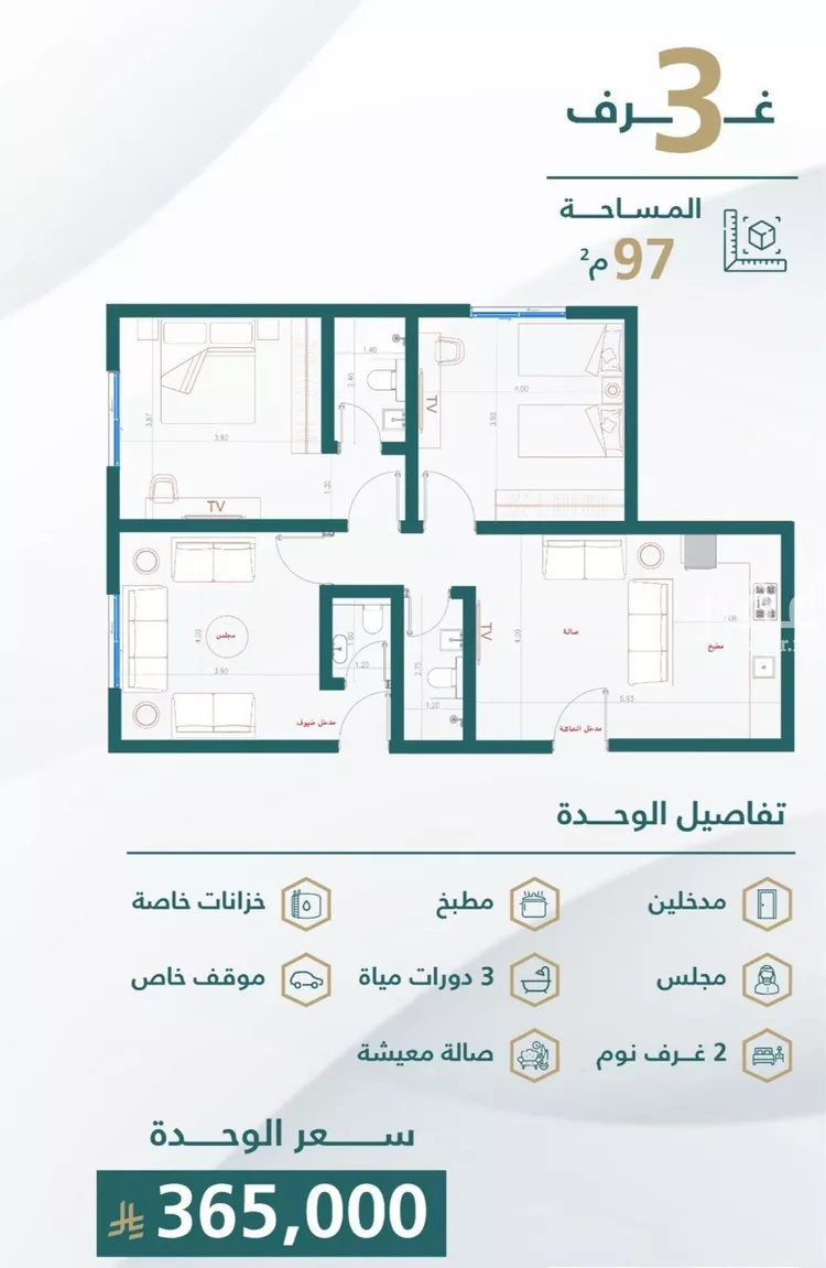 شقة للبيع في شارع إبن هينان, حي الصفاء, مدينة جدة, منطقة مكة المكرمة صورة 2