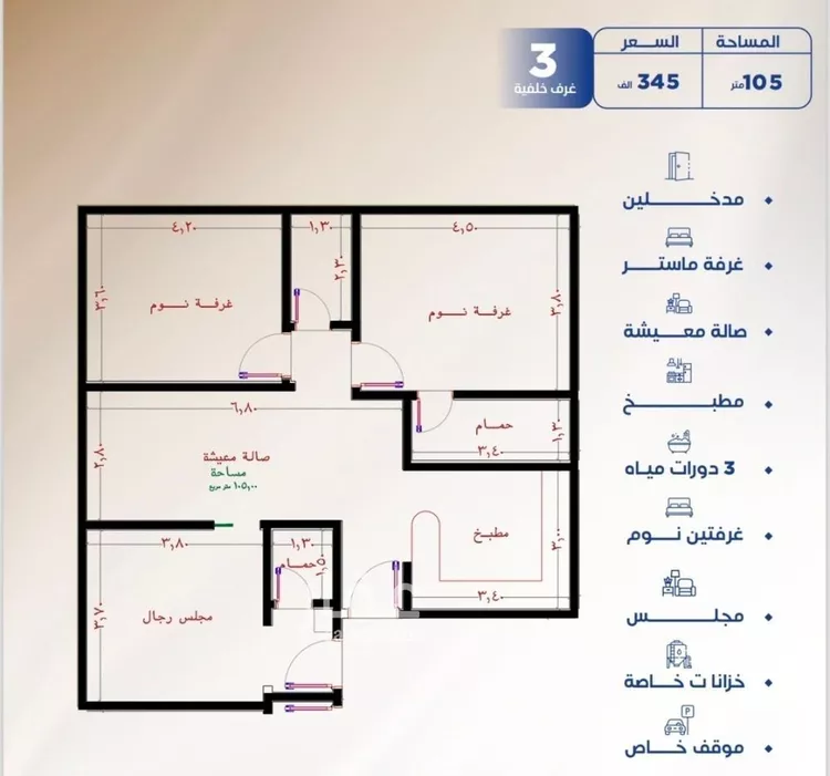 شقة للبيع في شارع العكرش, حي النزهة, مدينة جدة, منطقة مكة المكرمة
