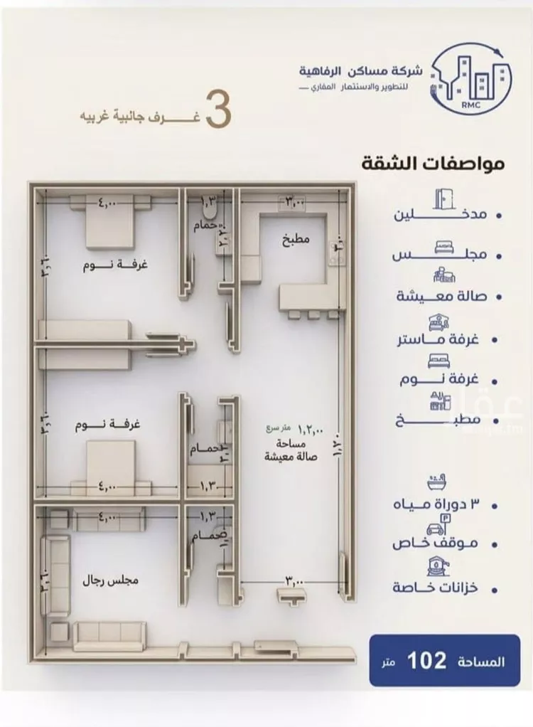 شقة للبيع في شارع طريق الملك فهد, حي النزهة, مدينة جدة, منطقة مكة المكرمة صورة 3