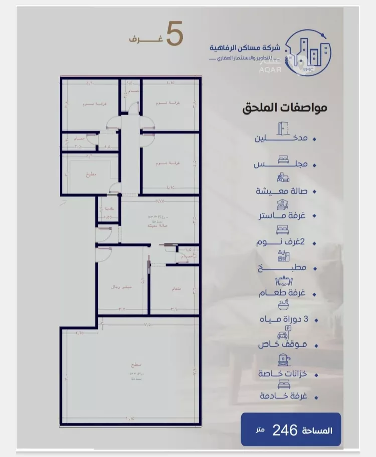 شقة للبيع في شارع عزيز بن عمير, حي النزهة, مدينة جدة, منطقة مكة المكرمة صورة 2
