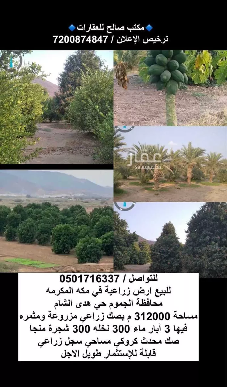 Farm for Sale in Al Jumum Al Kheef