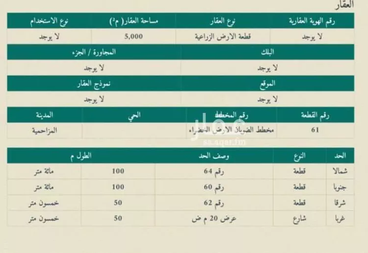 أرض للإيجار في شارع 2660, حي الصيهد (ال ولمه), مدينة الصيهد (ال ولمه), منطقة الرياض