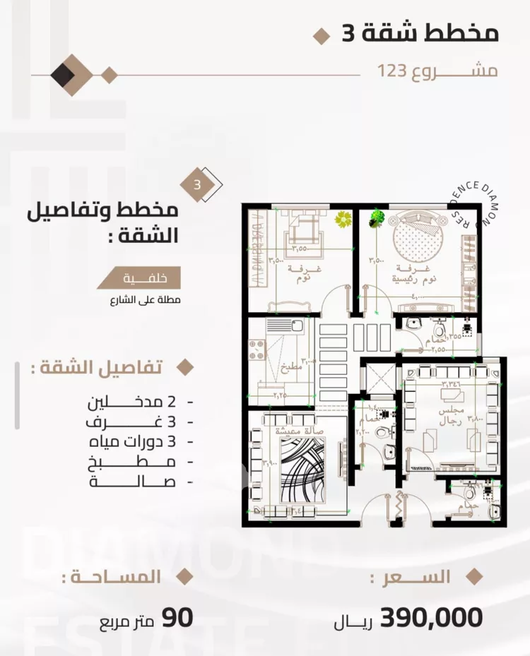 شقة للبيع في شارع عمر ابن يوسف المقرئ, حي بطحاء قريش, مدينة مكة المكرمة, منطقة مكة المكرمة 9