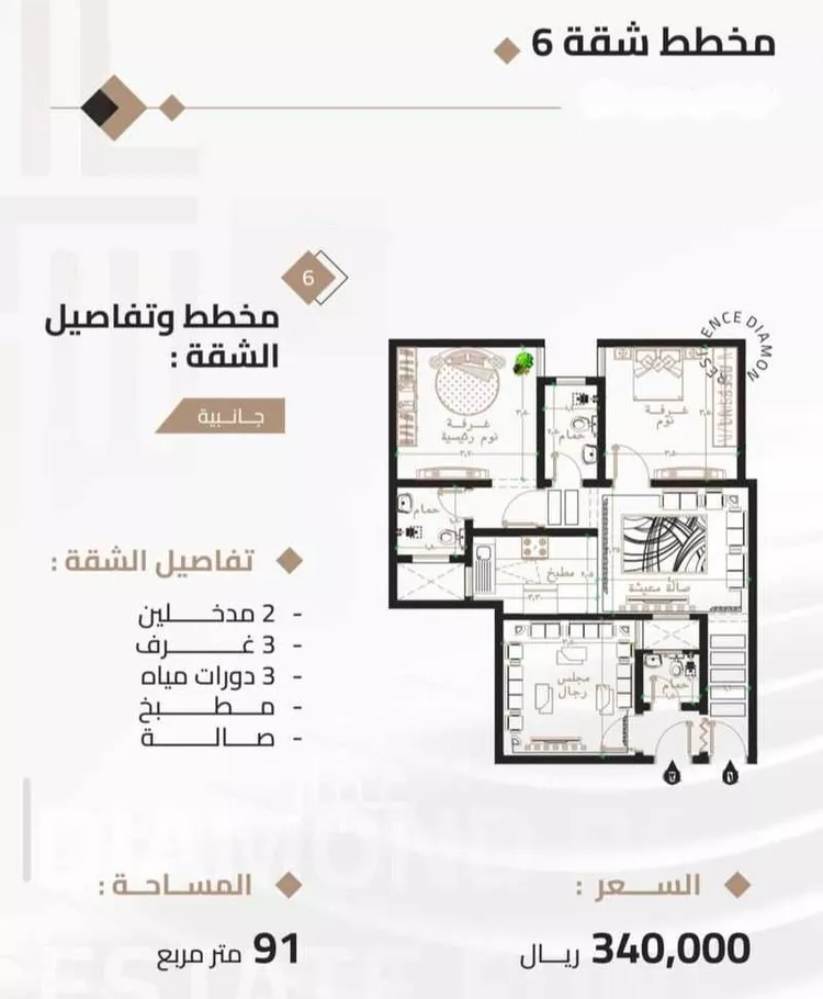 شقة للبيع في شارع عمر ابن يوسف المقرئ, حي بطحاء قريش, مدينة مكة المكرمة, منطقة مكة المكرمة صورة 2