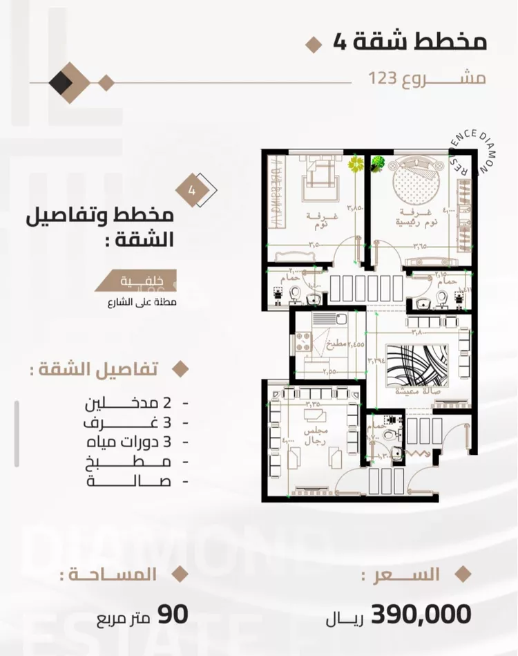 شقة للبيع في شارع عمر ابن يوسف المقرئ, حي بطحاء قريش, مدينة مكة المكرمة, منطقة مكة المكرمة 13