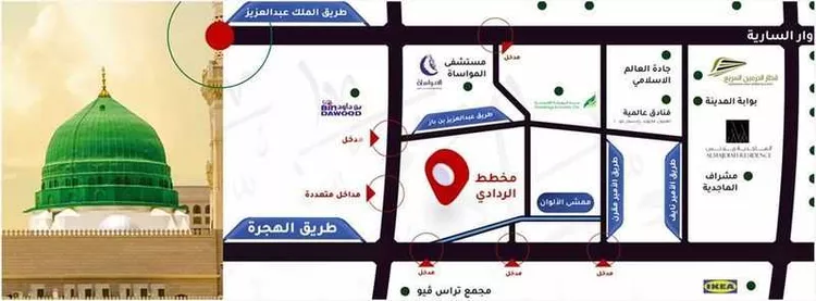 أرض للبيع في شارع عبدالعزيز بن صالح الصالح, حي جشم, مدينة المدينه المنوره, منطقة المدينة المنورة صورة 2