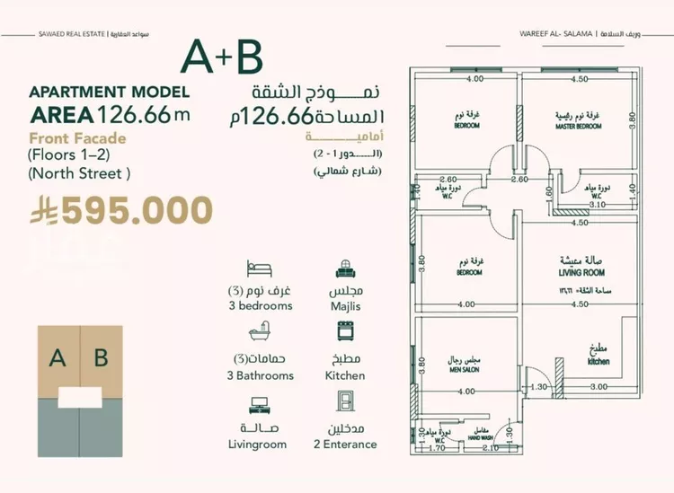 شقة للبيع في شارع علي افندي جميل, حي السلامة, مدينة جدة, منطقة مكة المكرمة صورة 4