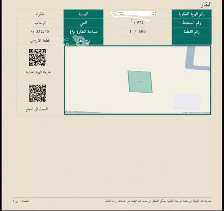Land for Sale in Shaqra Al Washm