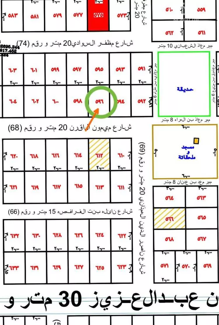 أرض للبيع في شارع ميمون الاقرن, حي المنتزة, مدينة الغاط, منطقة الرياض صورة 2