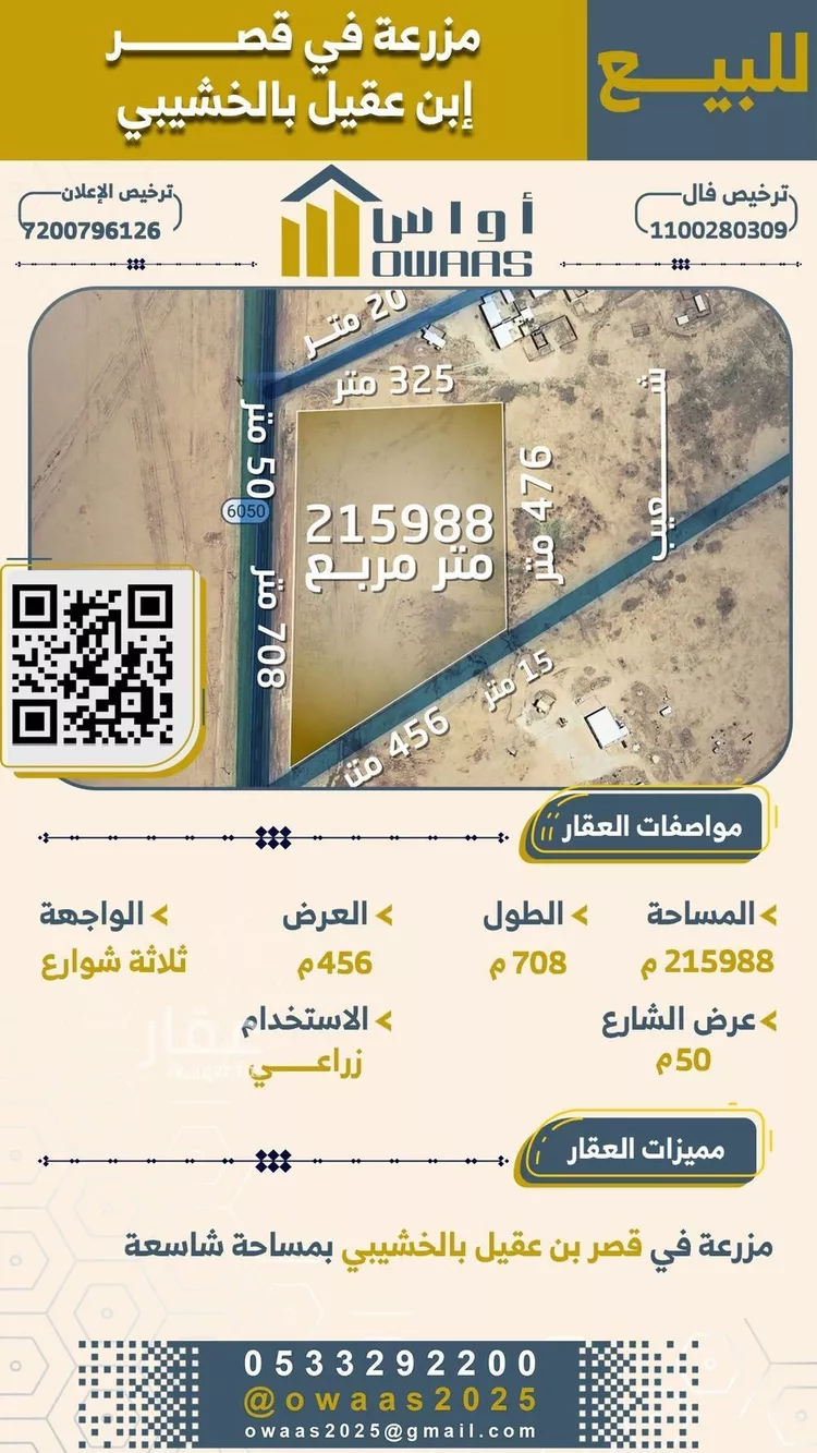 أرض للبيع في مدينة قصرابن عقيل, منطقة القصيم صورة 3