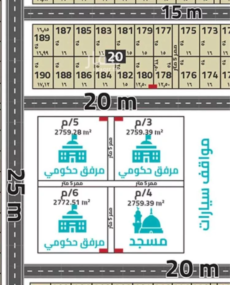 أرض للبيع في حي الحزم, مدينة بريده, منطقة القصيم صورة 2
