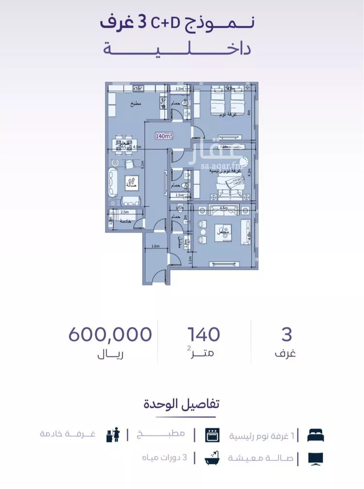 شقة للبيع في شارع خضر افندي, حي الزهراء, مدينة جدة, منطقة مكة المكرمة صورة 2
