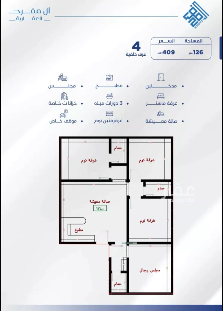شقة للبيع في شارع عكاظ, حي الرحاب, مدينة جدة, منطقة مكة المكرمة صورة 2