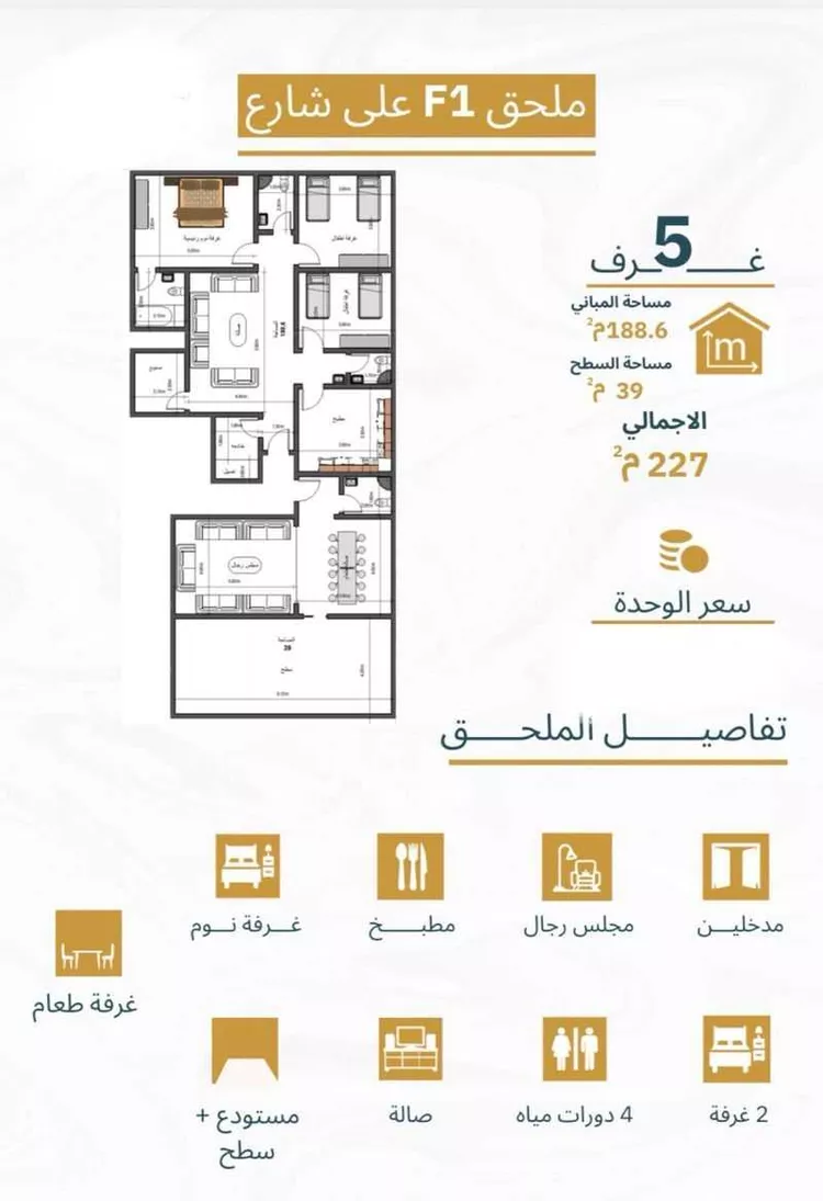 شقة للبيع في شارع زياد بن ابي زياد, حي الريان, مدينة جدة, منطقة مكة المكرمة 1 صورة