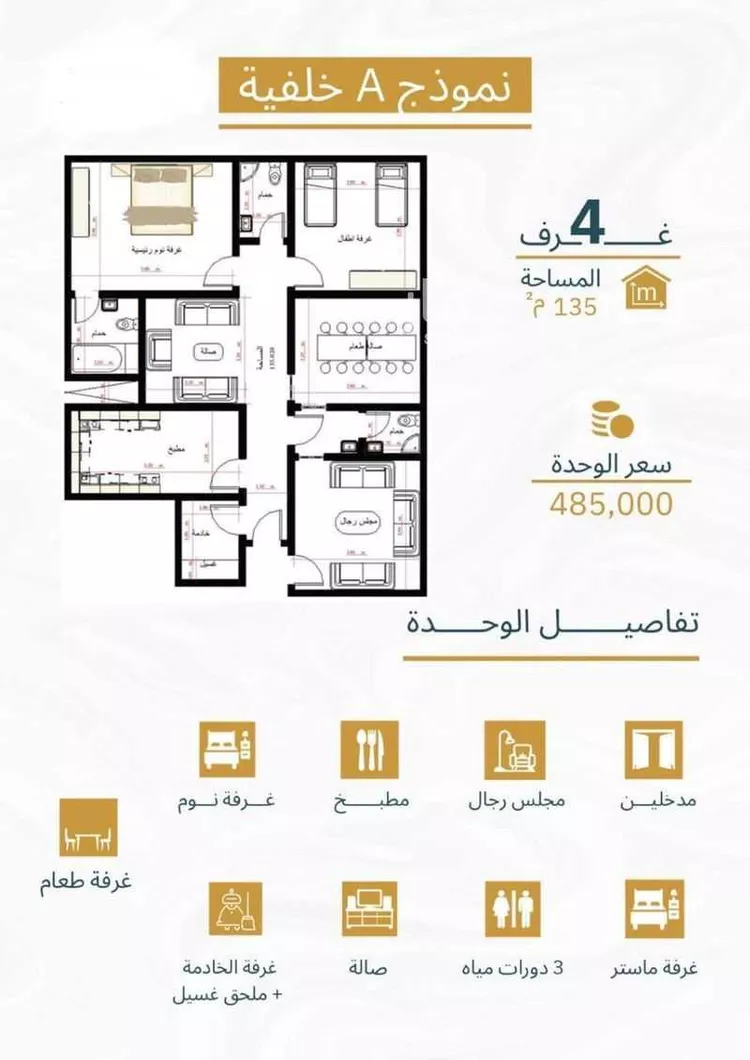 شقة للبيع في شارع زياد بن ابي زياد, حي الريان, مدينة جدة, منطقة مكة المكرمة