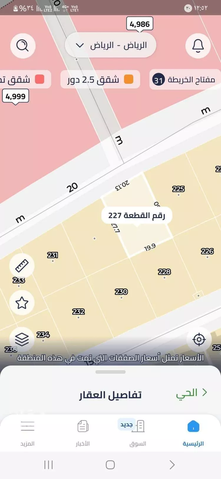 أرض للبيع في شارع تاج الدين الزرعة الحنفي, حي الرمال, مدينة الرياض, منطقة الرياض
