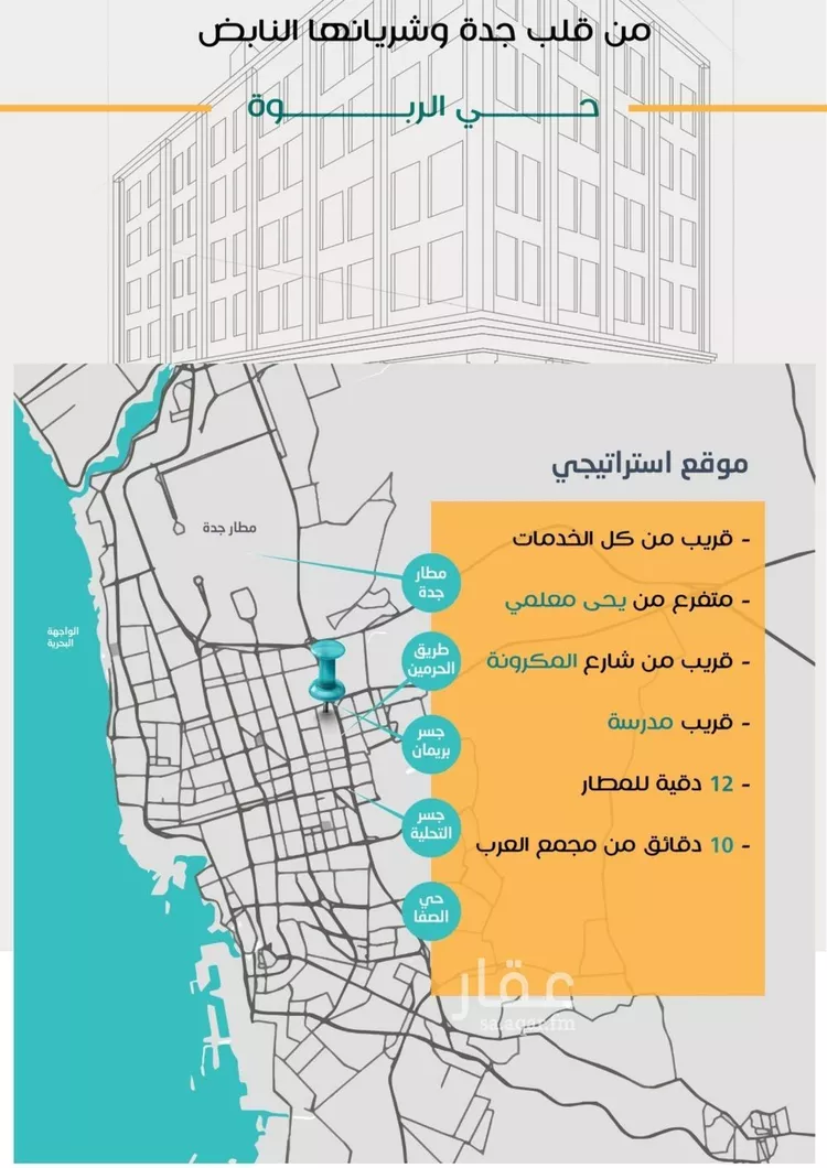 شقة للبيع في شارع عاصم ابن قيس, حي الربوة, مدينة جدة, منطقة مكة المكرمة صورة 4