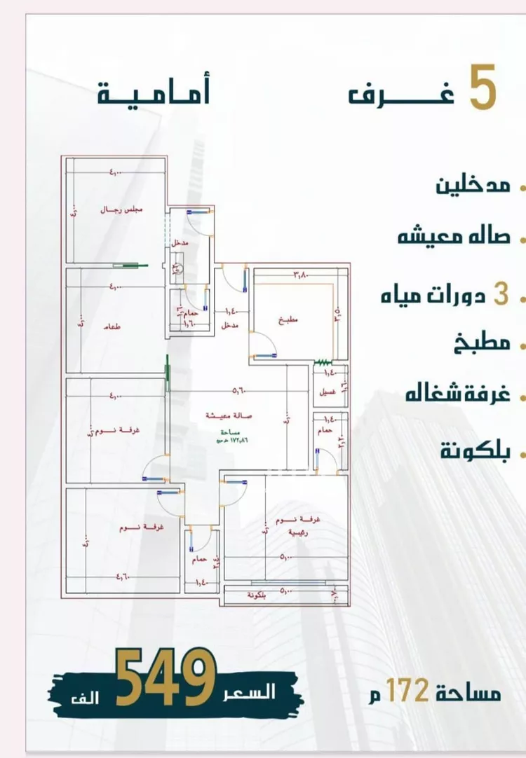 شقة للبيع في شارع الامير عبدالمجيد, حي الصواري, مدينة جدة, منطقة مكة المكرمة صورة 2