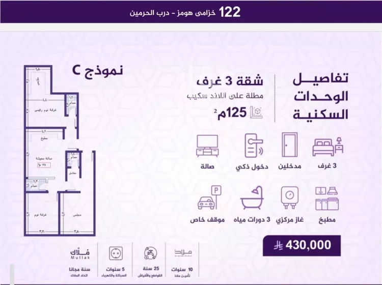 شقة للبيع في شارع احمد بن عيسى الرومي, حي الفيحاء, مدينة جدة, منطقة مكة المكرمة صورة 3
