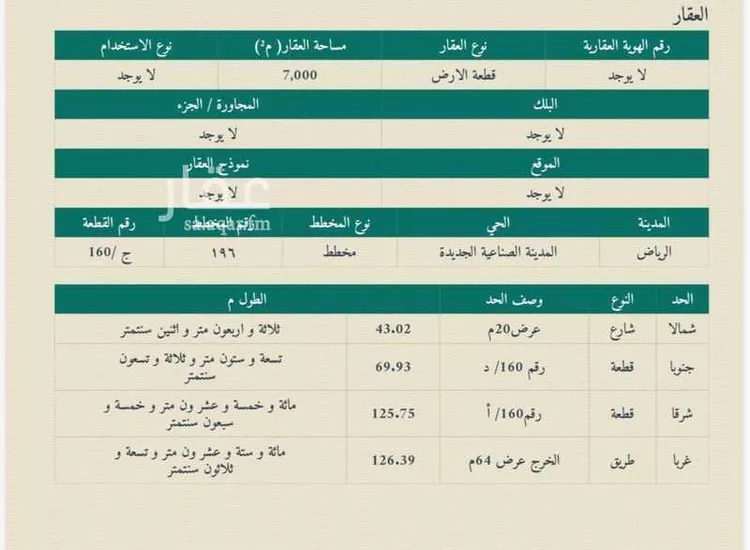 أرض للبيع في طريق الخرج ، حي المدينة الصناعية الثانية ، الرياض ، منطقة الرياض صورة 3