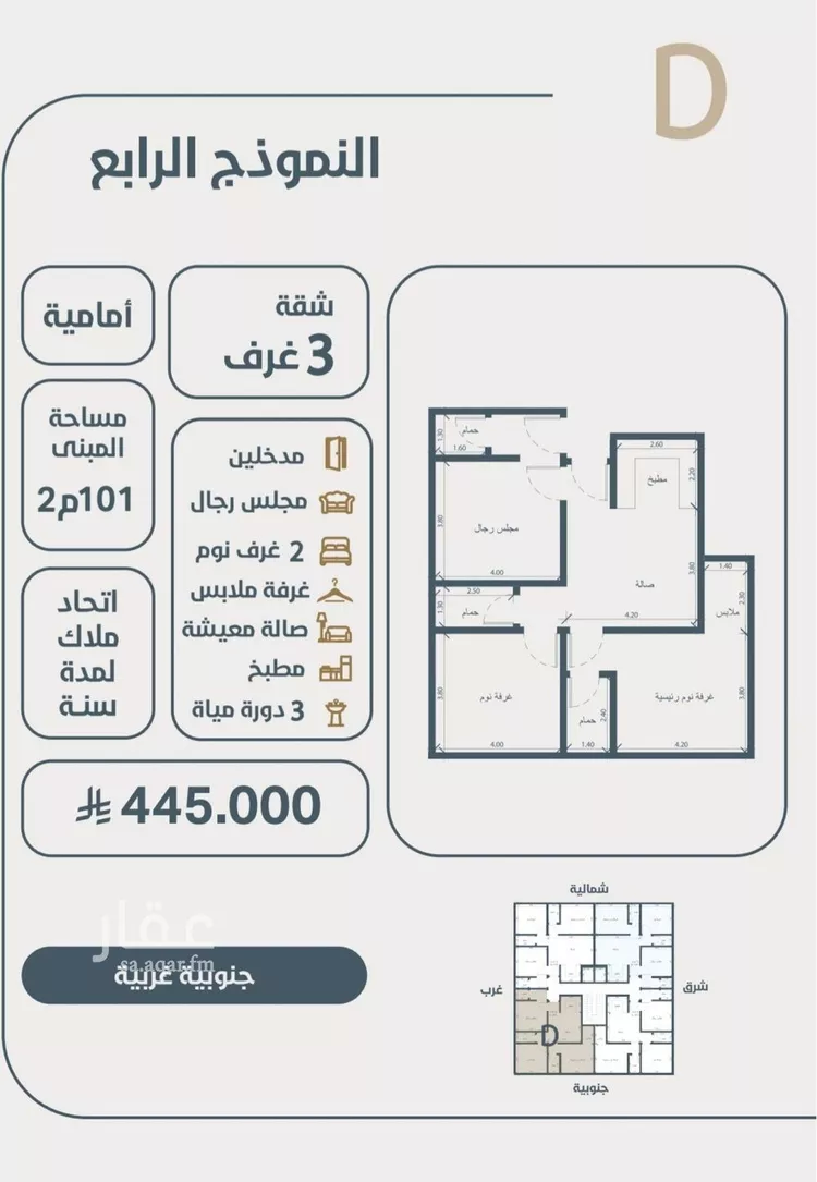 شقة للبيع في شارع ابو مصعب الاسدي, حي النعيم, مدينة جدة, منطقة مكة المكرمة صورة 4
