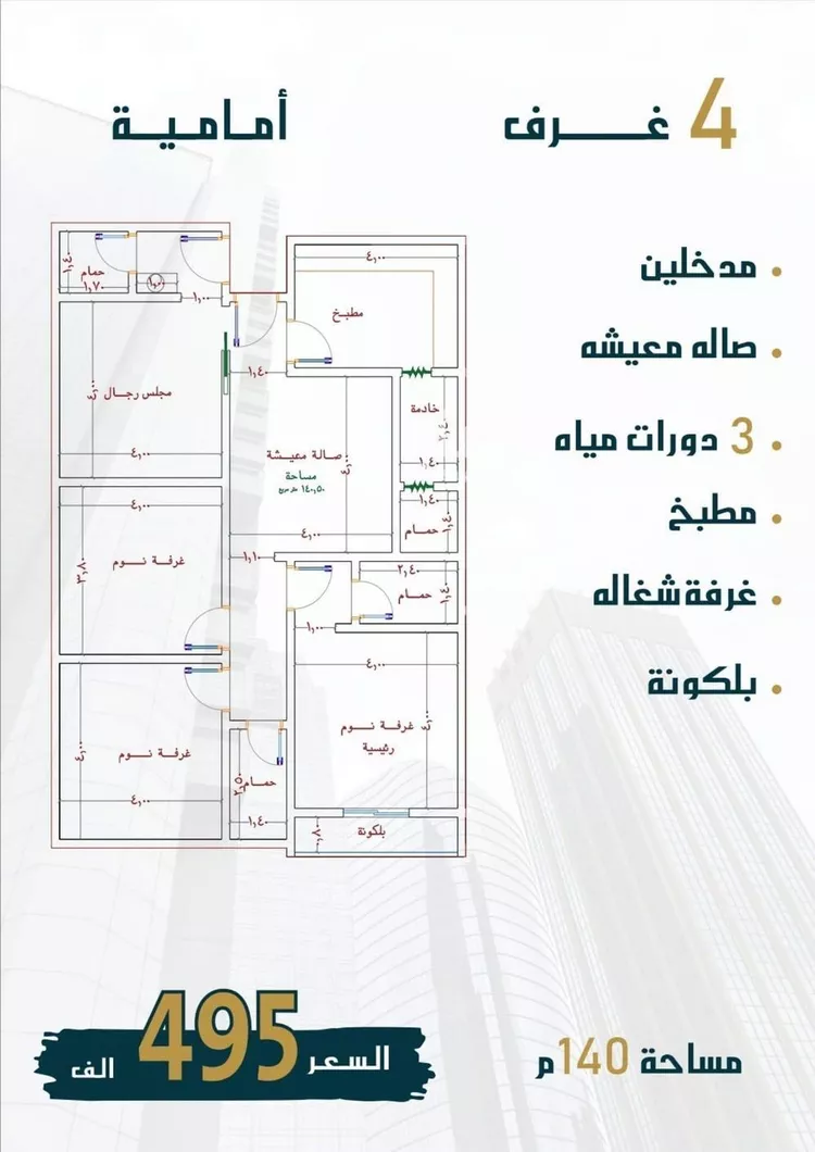 شقة للبيع في شارع الامير عبدالمجيد, حي الصواري, مدينة جدة, منطقة مكة المكرمة