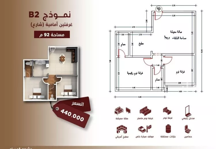 شقة للبيع في شارع ابن الرومي, حي الحمراء, مدينة جدة, منطقة مكة المكرمة صورة 4