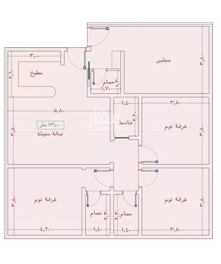 شقة للبيع في شارع السامر, حي الواحة, مدينة جدة, منطقة مكة المكرمة صورة 2