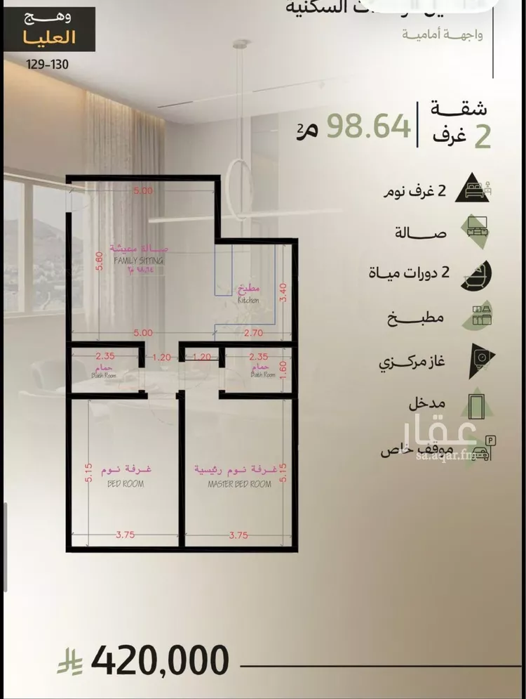 شقة للبيع في شارع احمد الكتاني, حي أبحر الجنوبية, مدينة جدة, منطقة مكة المكرمة صورة 4