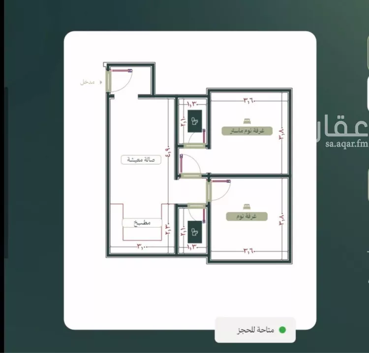شقة للبيع في شارع نبهان الثمار, حي النزهة, مدينة جدة, منطقة مكة المكرمة صورة 3