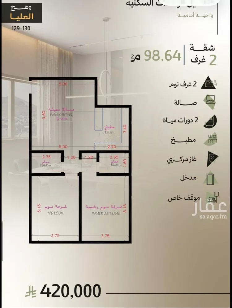 شقة للبيع في شارع ابراهيم العطار, حي أبحر الجنوبية, مدينة جدة, منطقة مكة المكرمة 7