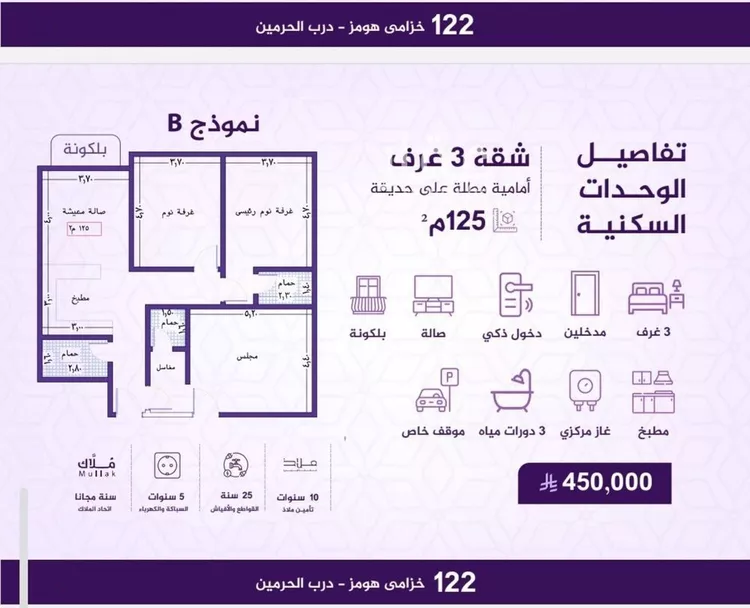شقة للبيع في شارع احمد بن عيسى الرومي, حي الفيحاء, مدينة جدة, منطقة مكة المكرمة
