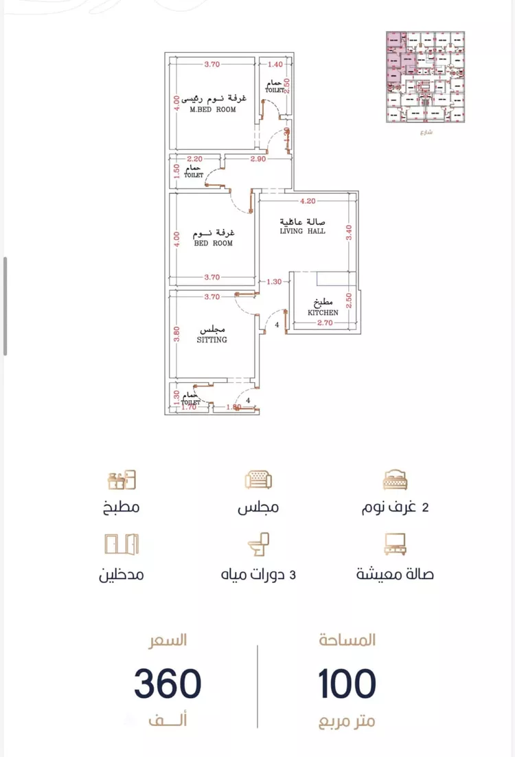 شقة للبيع في شارع أبي الغنائم الحسيني, حي الربوة, مدينة جدة, منطقة مكة المكرمة 3
