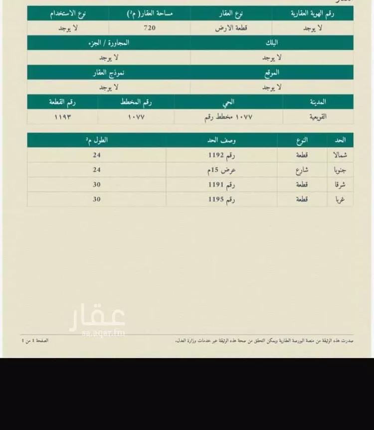أرض للبيع في شارع 1077 مخطط رقم 65, حي 1077 مخطط رقم, مدينة القويعية, منطقة الرياض صورة 2