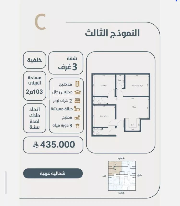 شقة للبيع في شارع اهبان بن عباد, حي النعيم, مدينة جدة, منطقة مكة المكرمة صورة 2