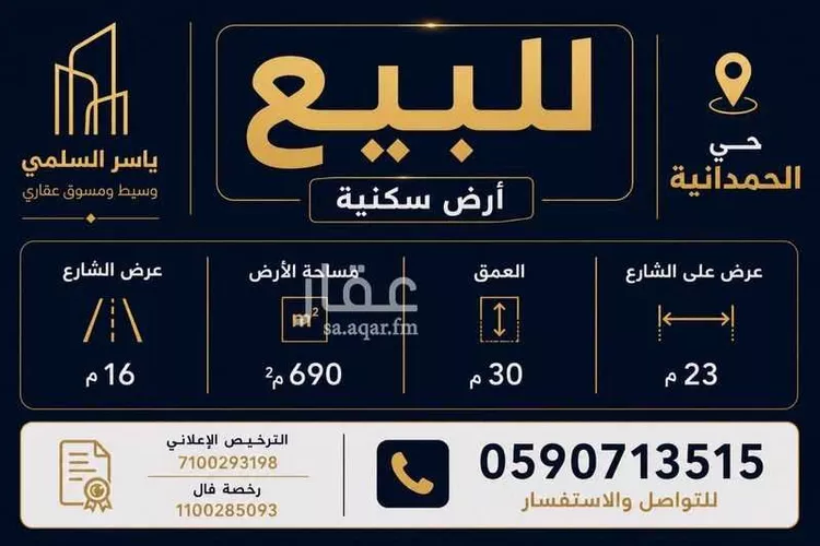 أرض للبيع في شارع أبي المجد الأنصاري, حي الحمدانية, مدينة جدة, منطقة مكة المكرمة
