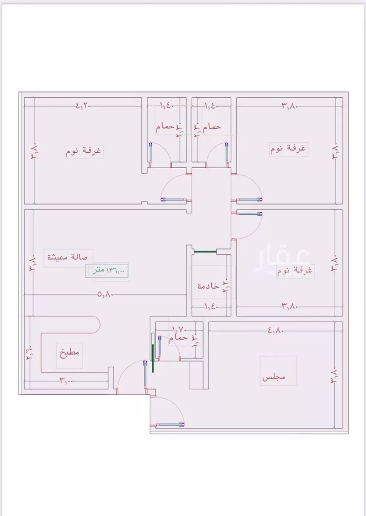 شقة للبيع في شارع السامر, حي الواحة, مدينة جدة, منطقة مكة المكرمة