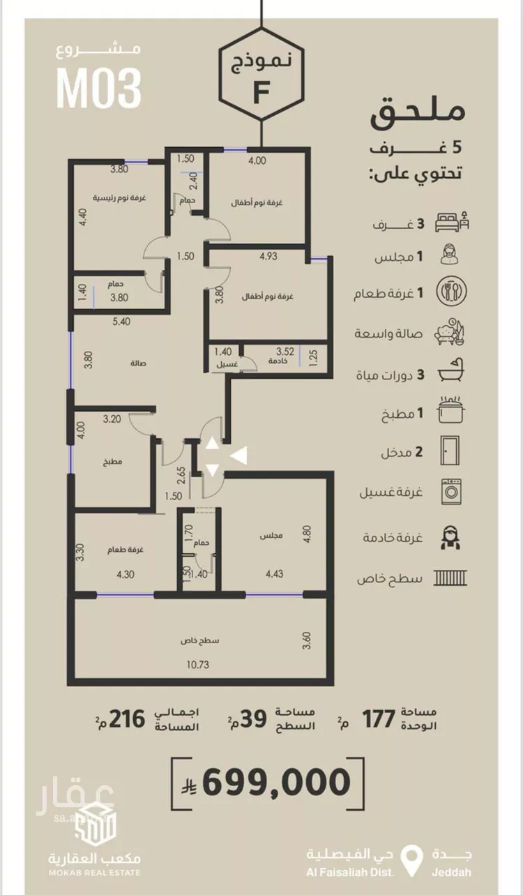 شقة للبيع في شارع محمد البلخي, حي الفيصلية, مدينة جدة, منطقة مكة المكرمة
