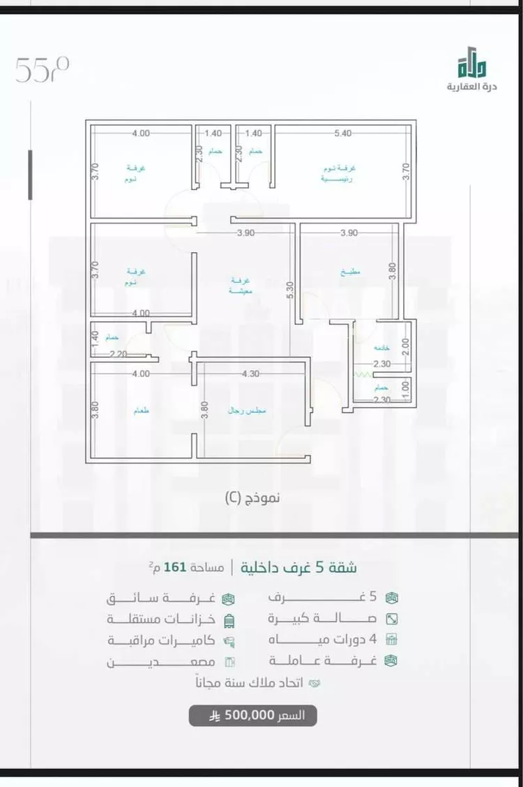شقة للبيع في شارع النبأ, حي الشرقية, مدينة جدة, منطقة مكة المكرمة صورة 3