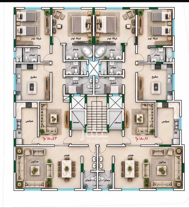 Apartment for Rent in Jeddah An Naim