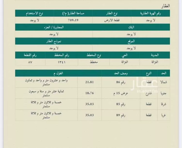 أرض للبيع في طريق الملك عبدالله ، الغزالة ، الغزالة