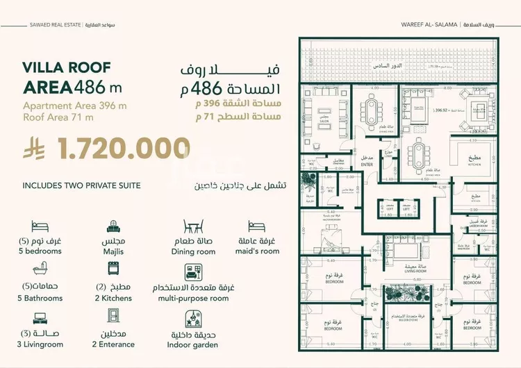 شقة للبيع في شارع علي افندي جميل, حي السلامة, مدينة جدة, منطقة مكة المكرمة