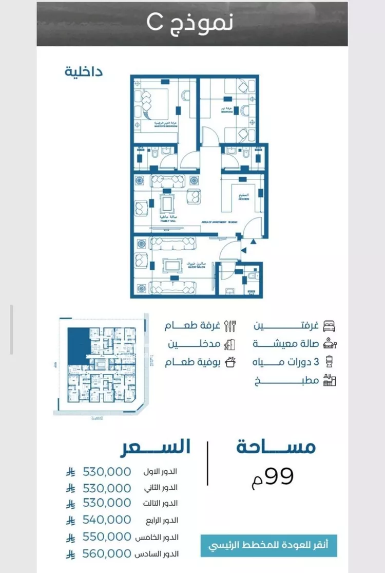 شقة للبيع في شارع الوطن الاكبر, حي الرويس, مدينة جدة, منطقة مكة المكرمة صورة 2