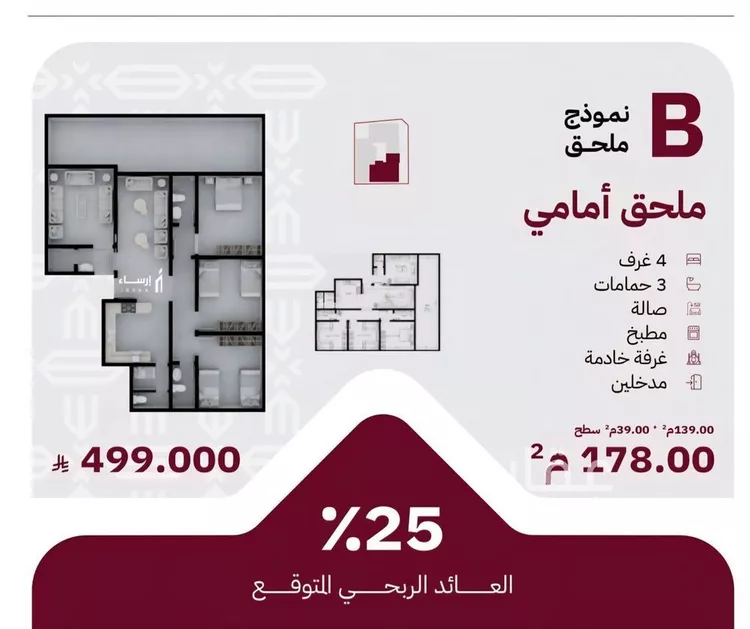 شقة للبيع في شارع عثمان ابن عوف, حي الريان, مدينة جدة, منطقة مكة المكرمة صورة 3