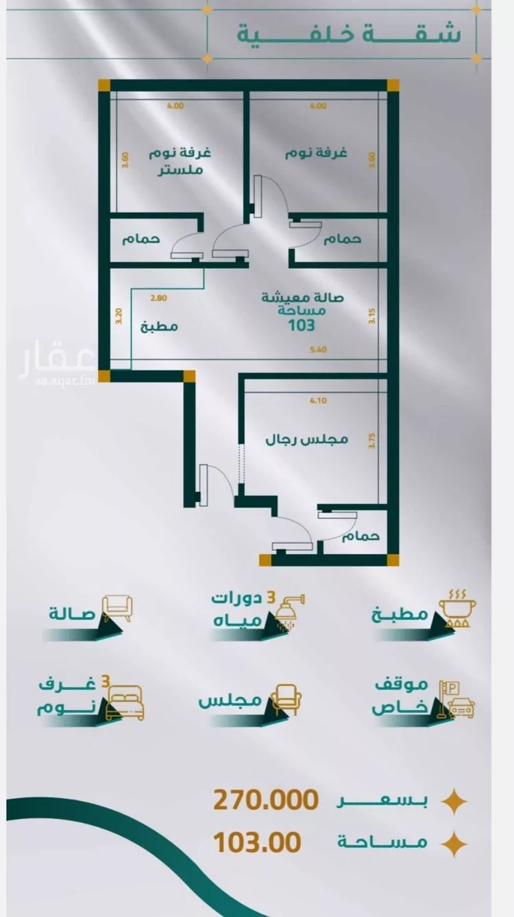 شقة للبيع في شارع محمد بن يزيد الثمالي بن المبرد, حي مريخ, مدينة جدة, منطقة مكة المكرمة صورة 2