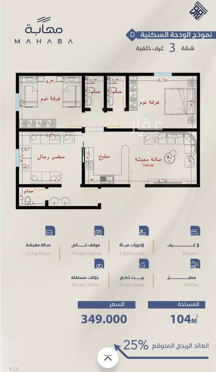 شقة للبيع في شارع برهان الدين الداراني, حي الياقوت, مدينة جدة, منطقة مكة المكرمة صورة 2