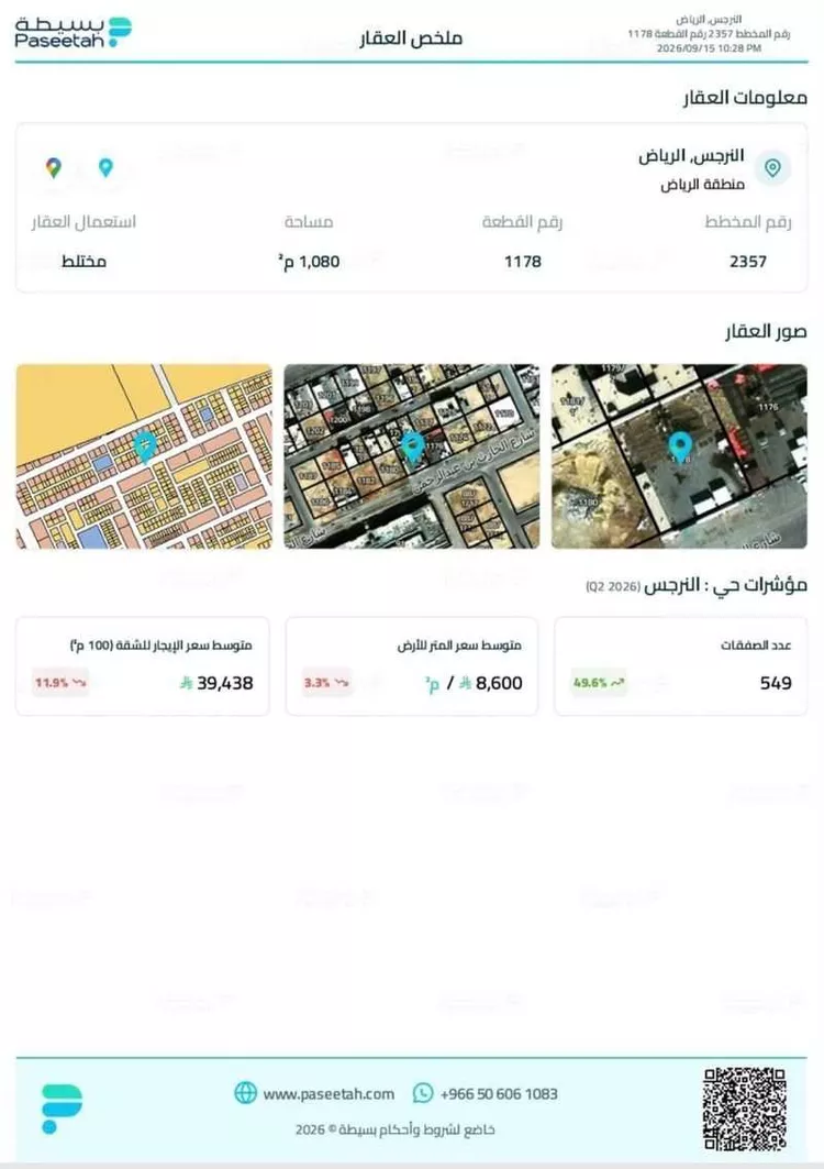 أرض للبيع في شارع الحارث بن عبدالرحمن, حي النرجس, مدينة الرياض, منطقة الرياض صورة 2