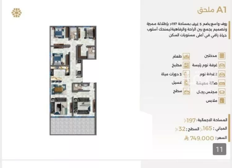شقة للبيع في شارع ابو سفيان مدلوك, حي النعيم, مدينة جدة, منطقة مكة المكرمة