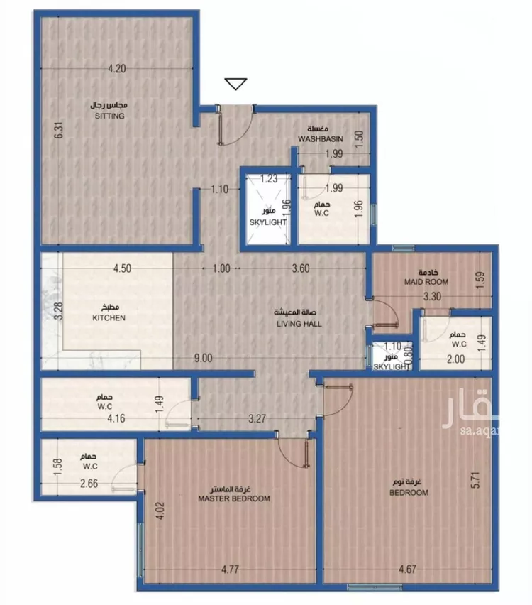 شقة للإيجار في شارع القادسية, حي الياسمين, مدينة الرياض, منطقة الرياض صورة 2