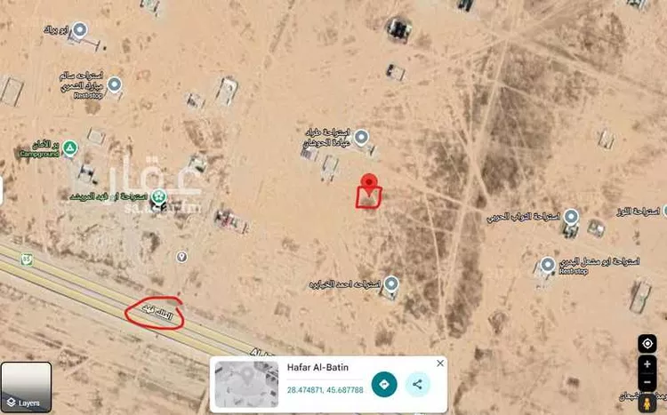 أرض للبيع في شارع السليمانية 325, حي السليمانية, مدينة حفر الباطن, المنطقة الشرقية